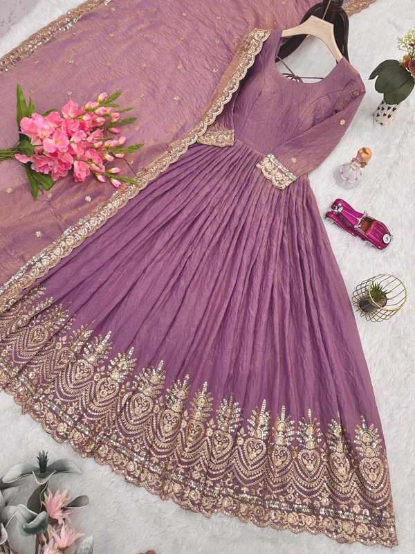 Purple_Embellished_Anarkali_Suit_Set_With_Dupatta