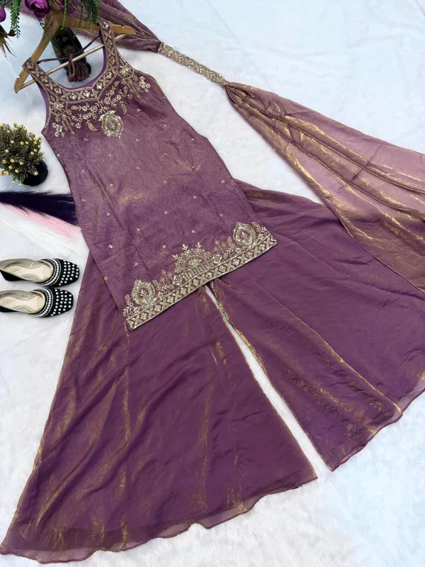 Purple_Embellished_Ethnic_Gharara_Set_With_Golden_Detailing
