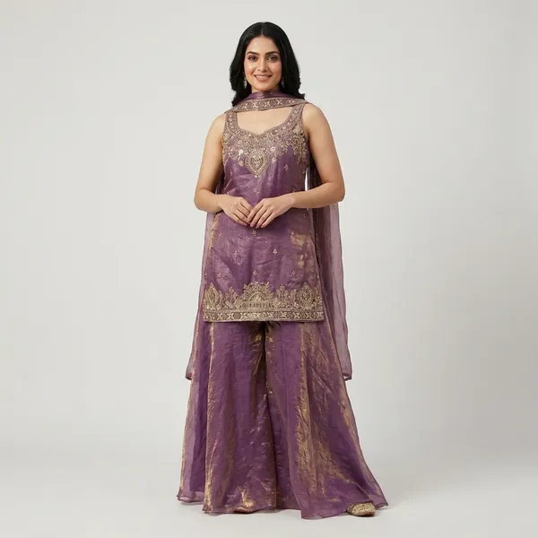 Purple_Embellished_Ethnic_Gharara_Set_With_Golden_Detailing