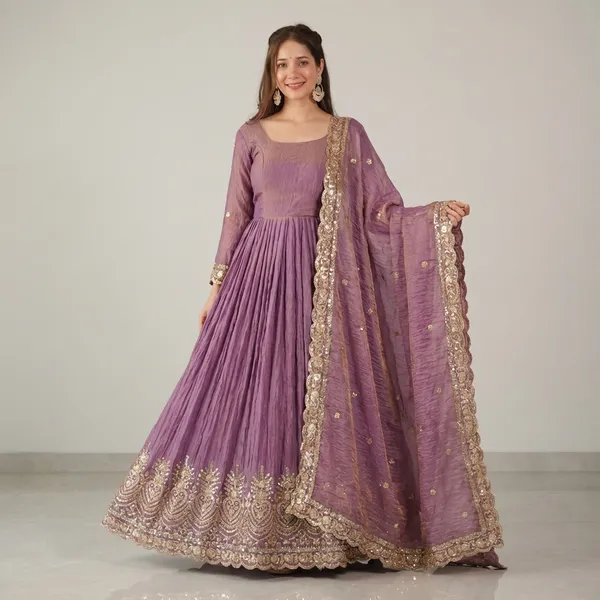 Purple_Embellished_Anarkali_Suit_Set_With_Dupatta