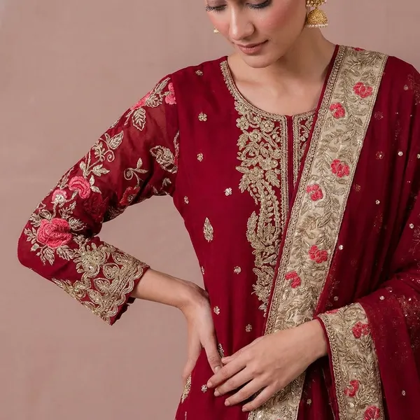 Red_And_Gold_Embroidered_Palazzo_Suit_Set_-_Bridal_And_Festive_Ethnic_Wear