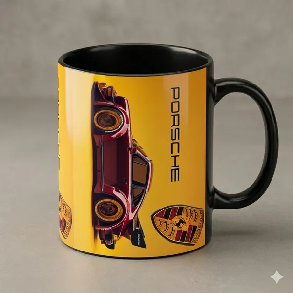 Black_And_Yellow_Ceramic_Porsche_Vintage_Car_Print_Coffee_Mug_With_Handle