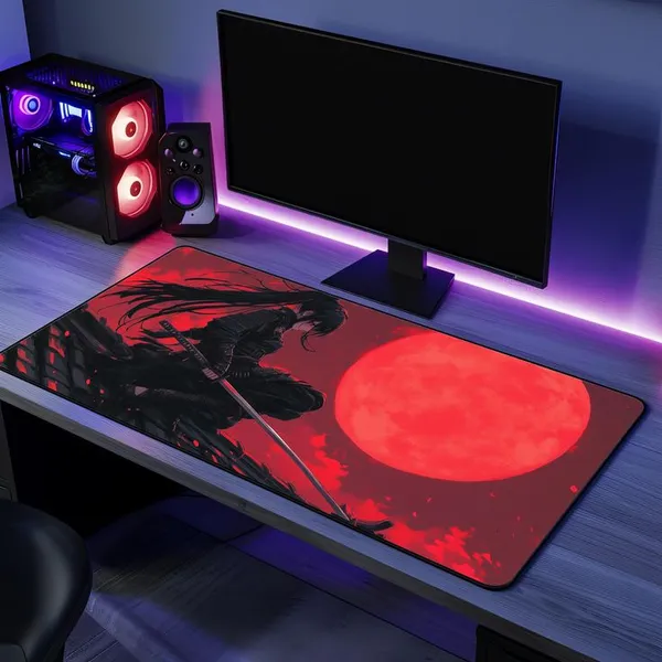 Red_Large_Gaming_Mouse_Pad_Samurai_Design