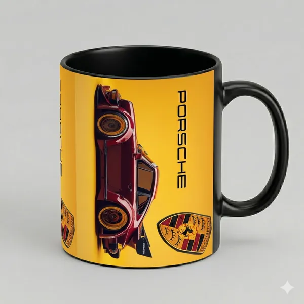 Black_And_Yellow_Ceramic_Porsche_Vintage_Car_Print_Coffee_Mug_With_Handle