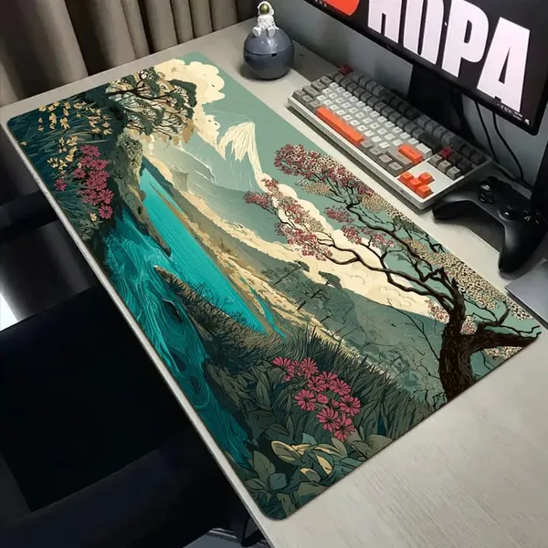 Multicolor_Japanese_Landscape_Extended_Gaming_Mouse_Pad_Desk_Mat_With_Artistic_Nature_Scene