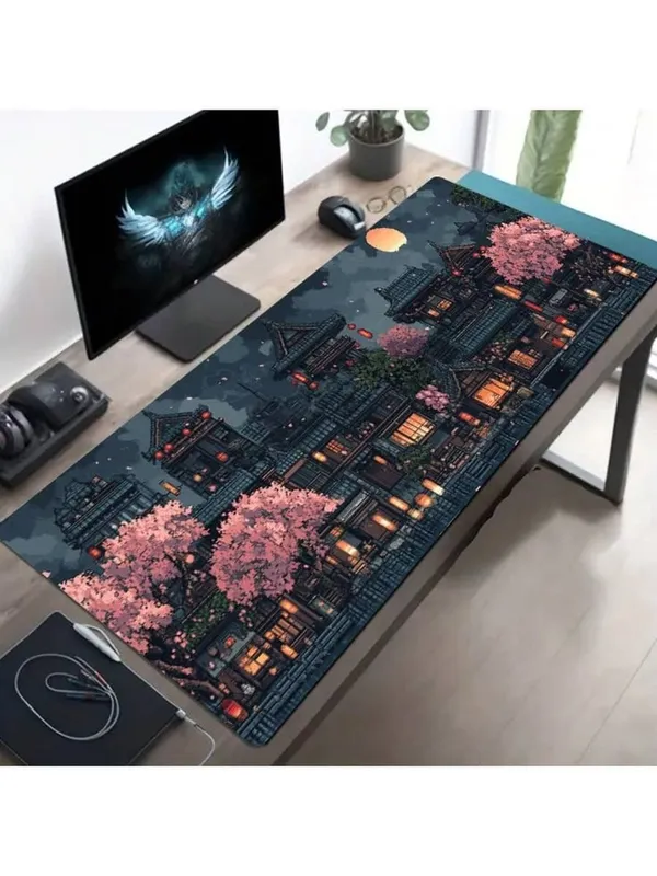 Multicolor_Large_Extended_Gaming_Mouse_Pad_With_Scenic_Japanese_Street_Design