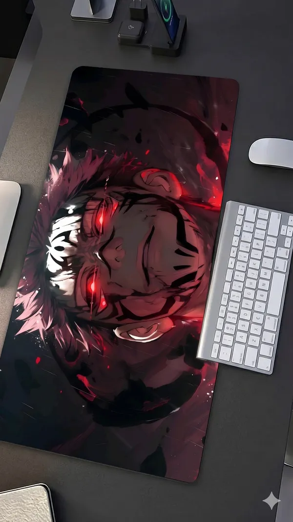 Red_And_Black_Anime_Character_Gaming_Mouse_Pad_Large_Extended_Desk_Mat_With_Dragon_Design