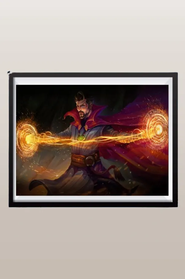 Multicolor_Acrylic_Dr_Strange_Using_Spell_Marvel_Poster_For_Home_Decor