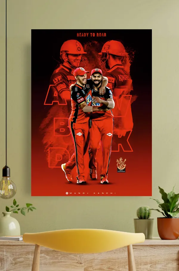 Multicolor_Acrylic_Virat_And_Ab_De_Villiers_Cricket_Poster_For_Home_Decor