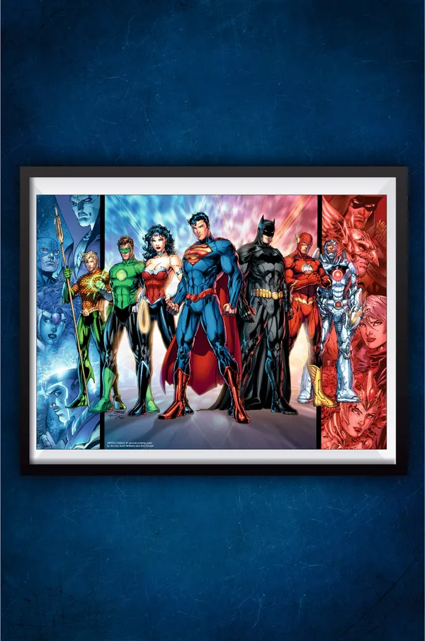 Multicolor_Acrylic_All_Character_Comic_Style_Dc_Poster_For_Home_Decor