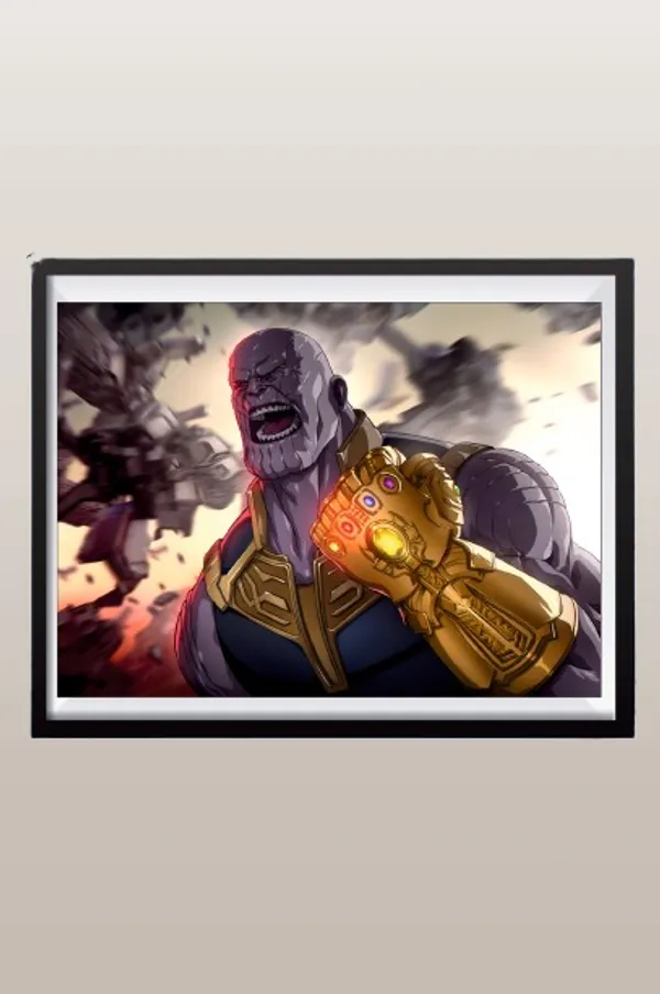 Multicolor_Acrylic_Thanos_Using_Infinity_Stones_Marvel_Poster_For_Home_Decor
