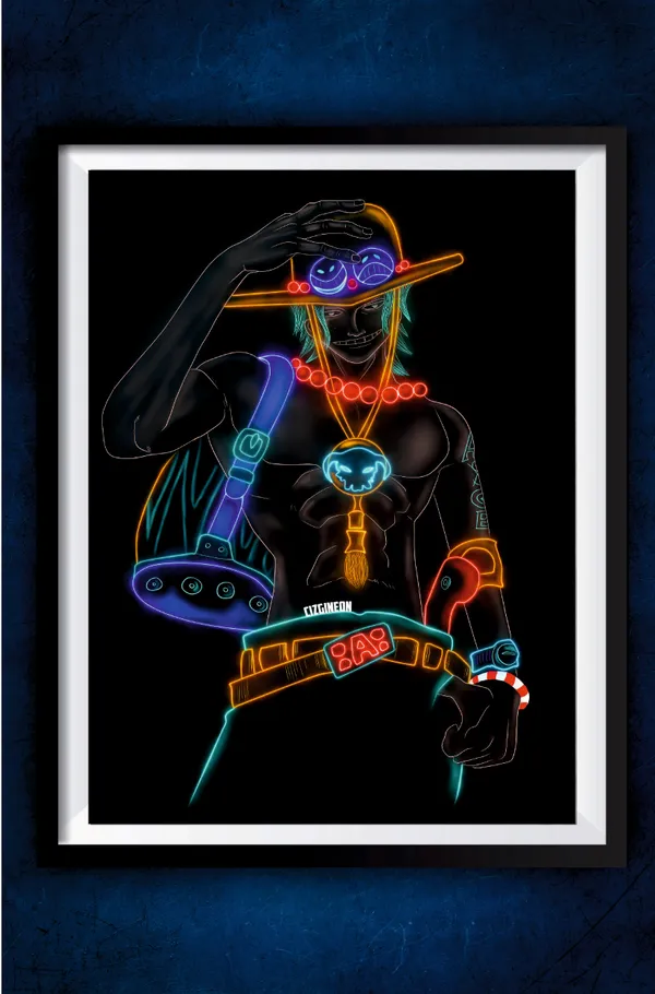 Multicolor_Acrylic_Fire_Fist_Ace_One_Piece_Poster_For_Home_Decor