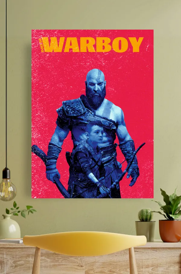 Multicolor_Acrylic_God_Of_War_Kratos_And_Atreus_Games_Poster_For_Home_Decor