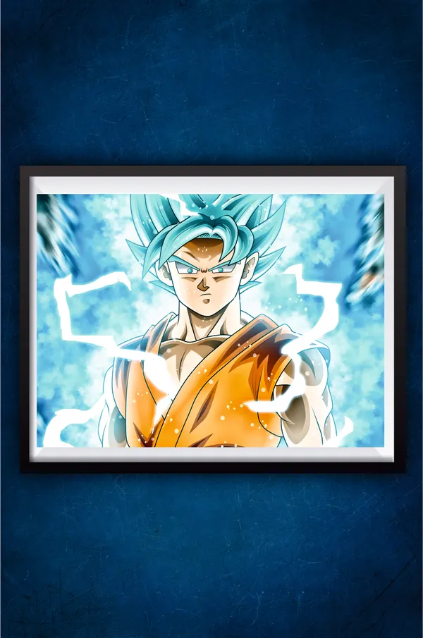 Multicolor_Acrylic_Goku_Blue_Super_Saiyan_God_Poster_For_Home_Decor