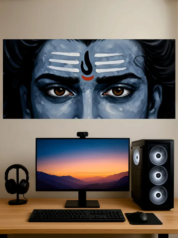 Multicolor_Acrylic_Shiv_Ji_Eyes_Split_Poster_For_Home_Decor