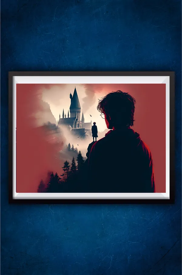 Multicolor_Acrylic_Harry_And_Hogwarts_Harry_Potter_Poster_For_Home_Decor