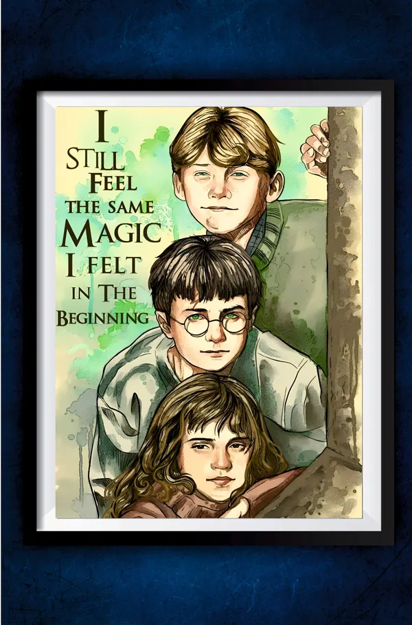 Multicolor_Acrylic_Harry_Ron_And_Hermione_Harry_Potter_Poster_For_Home_Decor