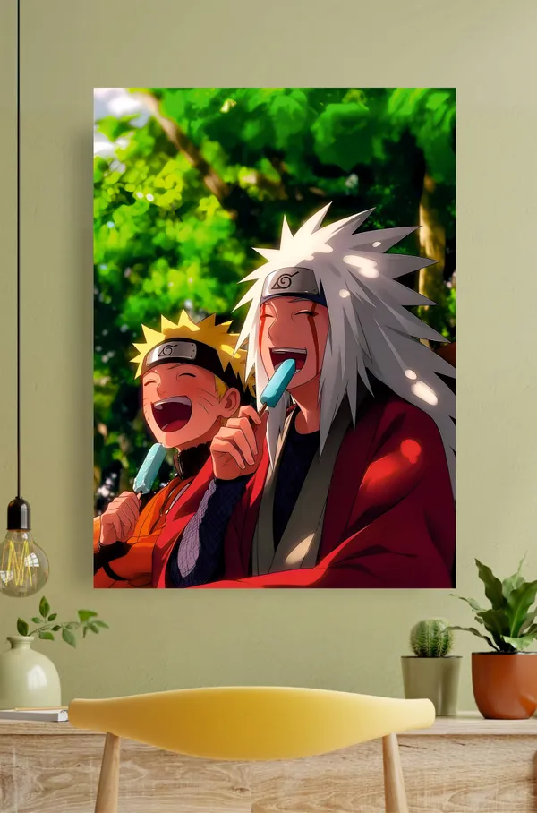 Multicolor_Acrylic_Naruto_Jiraiya_And_Popsicle_Naruto_Poster_For_Home_Decor