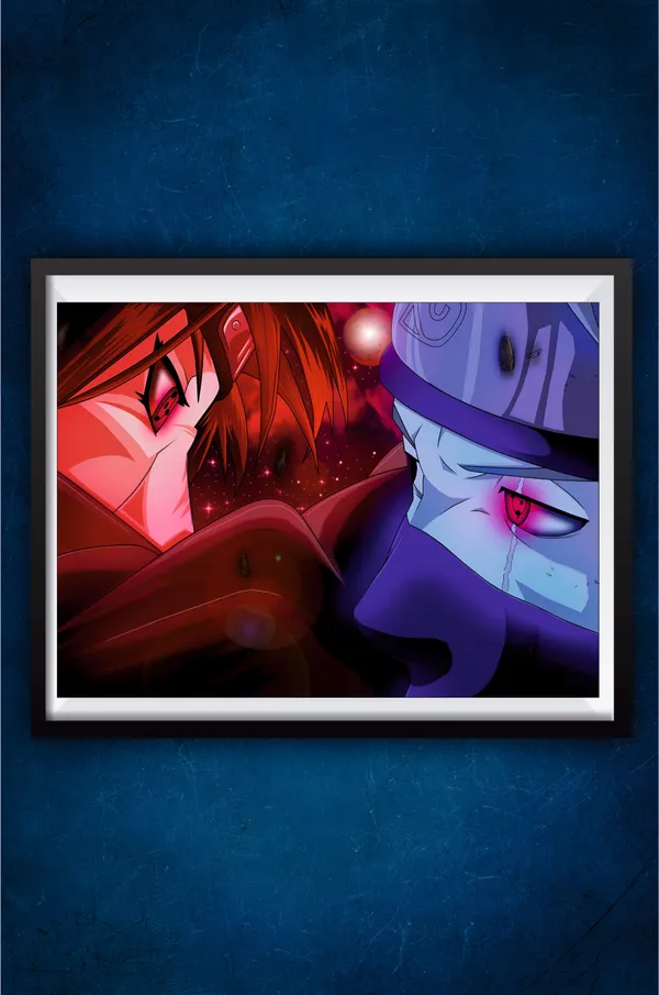 Multicolor_Acrylic_Kakashi_Vs_Itachi_Naruto_Poster_For_Home_Decor