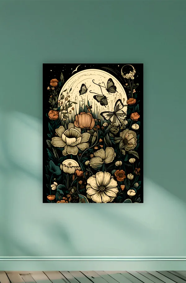 Multicolor_Acrylic_Aesthetic_Flower_And_Moon_Aesthetic_Poster_For_Home_Decor