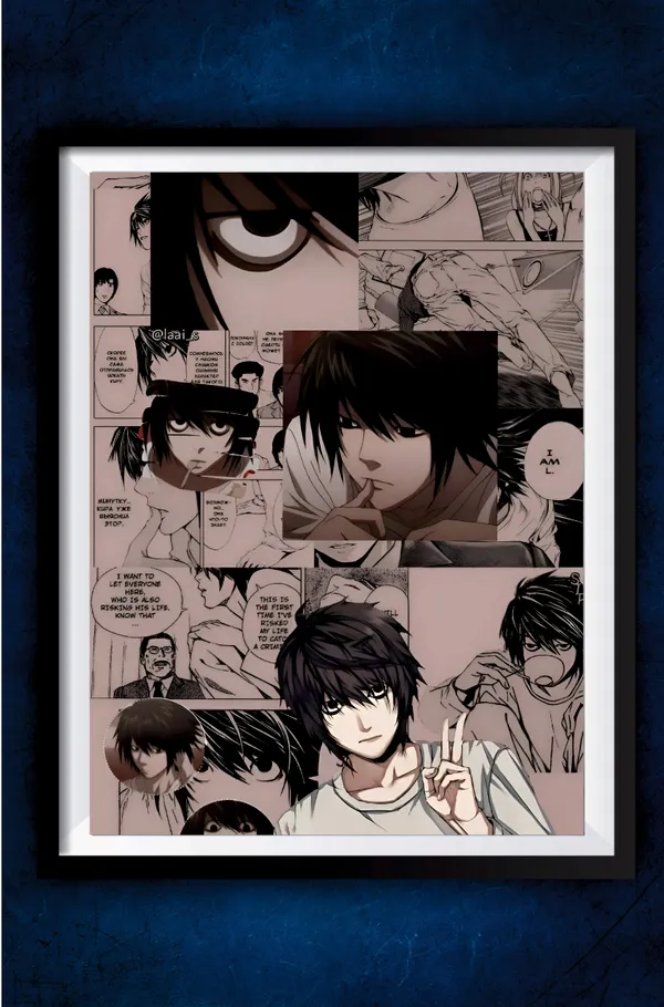 Multicolor_Acrylic_L_Death_Note_Anime_Poster_For_Home_Decor
