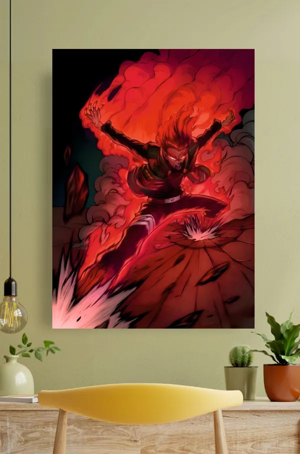 Multicolor_Acrylic_Might_Guy_Eight_Gate_Naruto_Poster_For_Home_Decor
