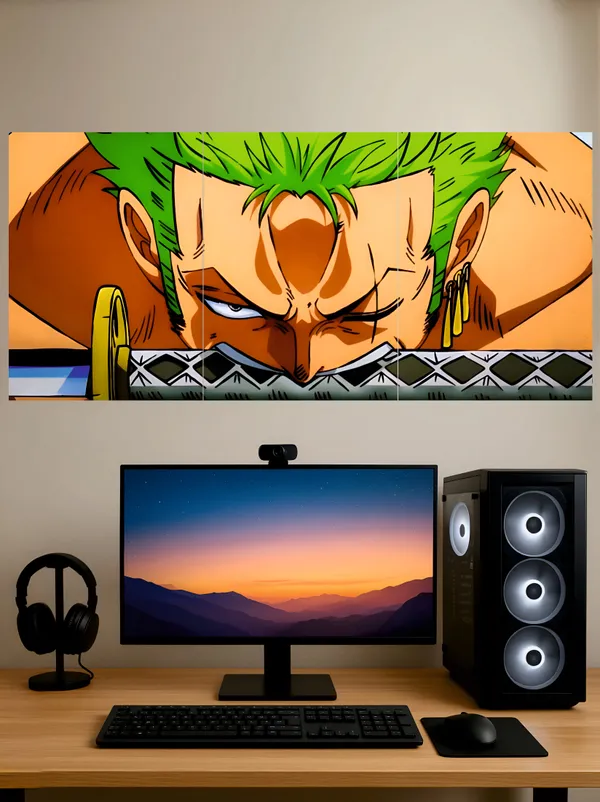 Multicolor_Acrylic_Zoro_Three_Sword_Style_Split_Poster_For_Home_Decor