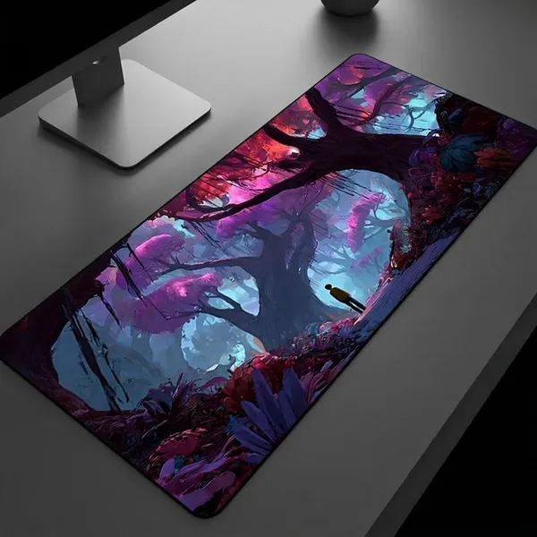 Multicolor_Extended_Gaming_Mouse_Pad_Fantasy_Forest_Design_Desk_Mat