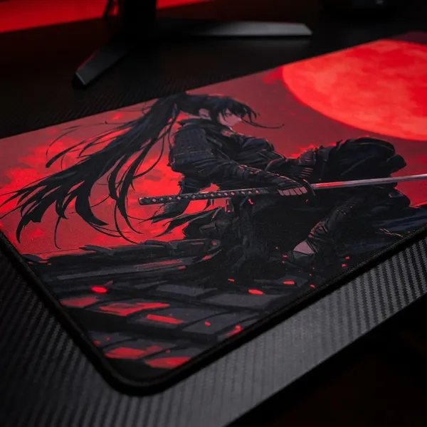 Red_Large_Gaming_Mouse_Pad_Samurai_Design