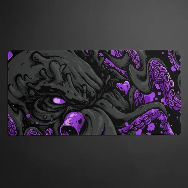 Black_And_Purple_Large_Gaming_Desk_Mat_Gothic_Octopus_And_Skull_Design