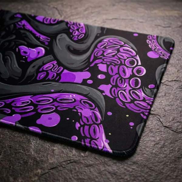 Black_And_Purple_Large_Gaming_Desk_Mat_Gothic_Octopus_And_Skull_Design