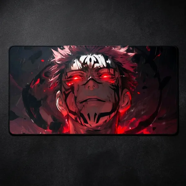 Red_And_Black_Anime_Character_Gaming_Mouse_Pad_Large_Extended_Desk_Mat_With_Dragon_Design