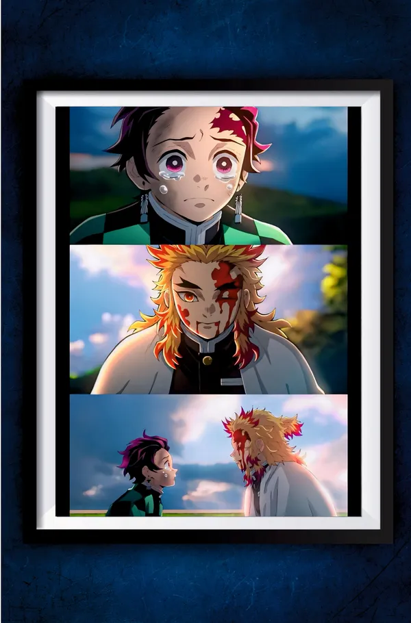 Multicolor_Acrylic_Rengoku_And_Tanjiro_Demon_Slayer_Poster_For_Home_Decor