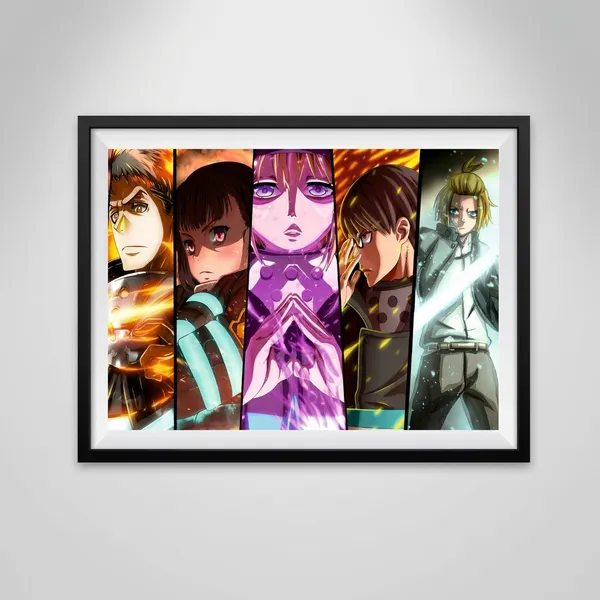 Multicolor_Acrylic_Fire_Force_Squad_Poster_For_Home_Decor