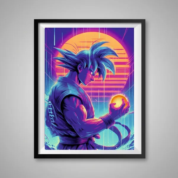 Multicolor_Acrylic_Goku_Neon_Art_Dragon_Ball_Matte_Finish_Poster_For_Home_Decor