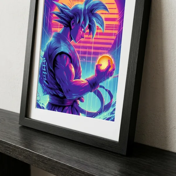 Multicolor_Acrylic_Goku_Neon_Art_Dragon_Ball_Matte_Finish_Poster_For_Home_Decor