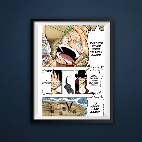 Multicolor_Acrylic_I'M_Never_Going_To_Lose_Again_Zoro_One_Piece_Poster_For_Home_Decor