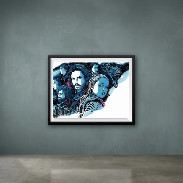 Multicolor_Acrylic_Got_Main_Characters_Game_Of_Thrones_Poster_For_Home_Decor