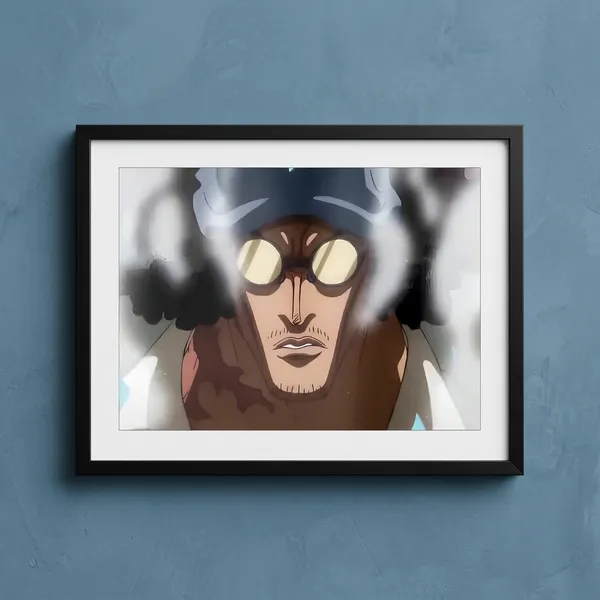 Multicolor_Acrylic_Aokiji_Vs_Garp_One_Piece_Poster_For_Home_Decor