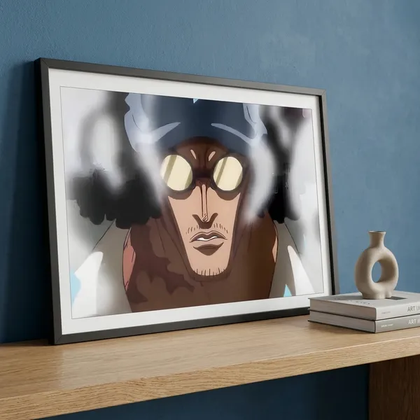 Multicolor_Acrylic_Aokiji_Vs_Garp_One_Piece_Poster_For_Home_Decor
