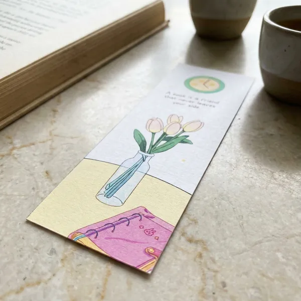 Multicolor_Acrylic_A_Book_Is_A_Friend_Bookmark_Motivation_Poster_For_Home_Decor