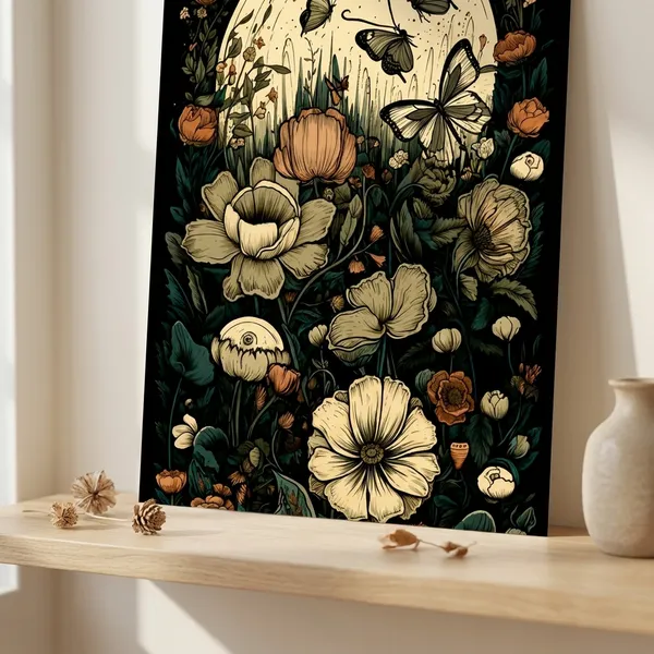 Multicolor_Acrylic_Aesthetic_Flower_And_Moon_Aesthetic_Poster_For_Home_Decor