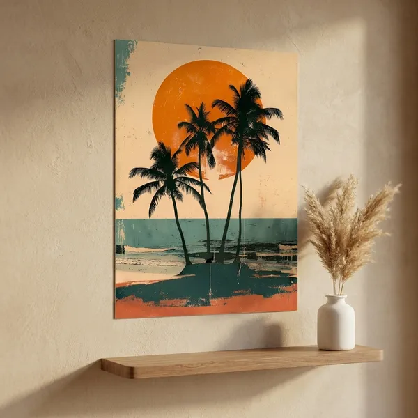 Multicolor_Acrylic_Retro_Beach_Side_Scenery_Aesthetic_Poster_For_Home_Decor