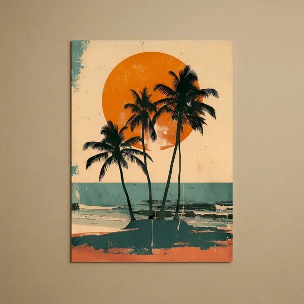 Multicolor_Acrylic_Retro_Beach_Side_Scenery_Aesthetic_Poster_For_Home_Decor