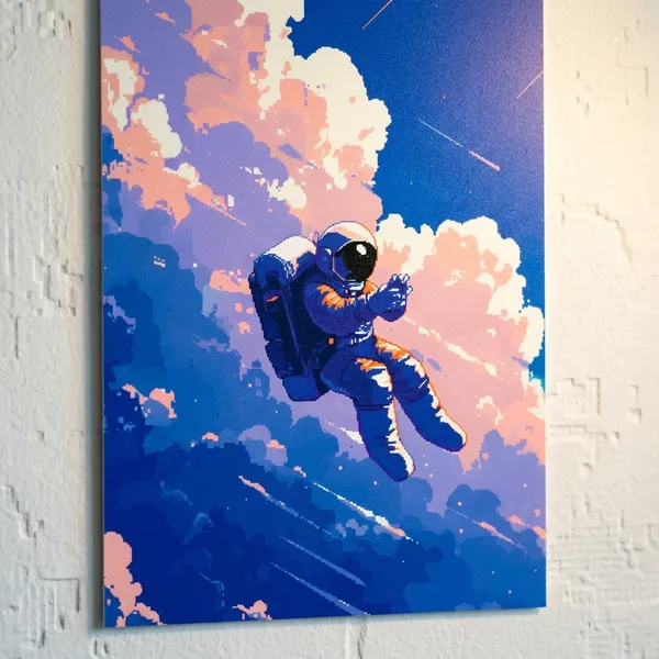 Multicolor_Acrylic_Pixelated_Astronaut_In_Sky_Aesthetic_Poster_For_Home_Decor