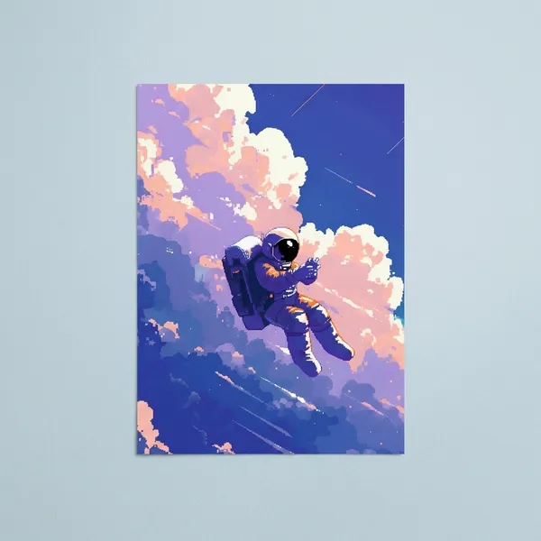 Multicolor_Acrylic_Pixelated_Astronaut_In_Sky_Aesthetic_Poster_For_Home_Decor