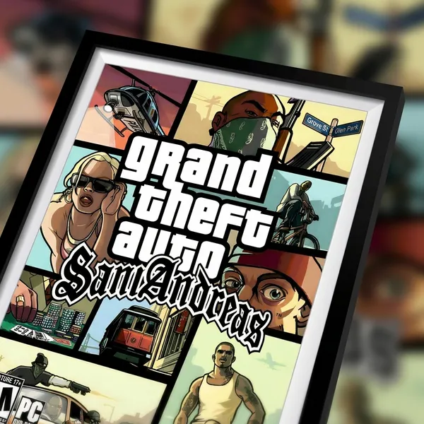 Multicolor_Acrylic_Gta_San_Andreas_Banner_Games_Poster_For_Home_Decor