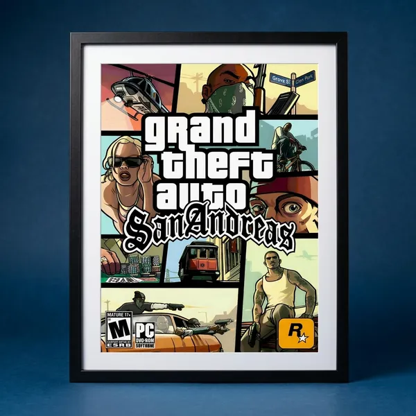 Multicolor_Acrylic_Gta_San_Andreas_Banner_Games_Poster_For_Home_Decor