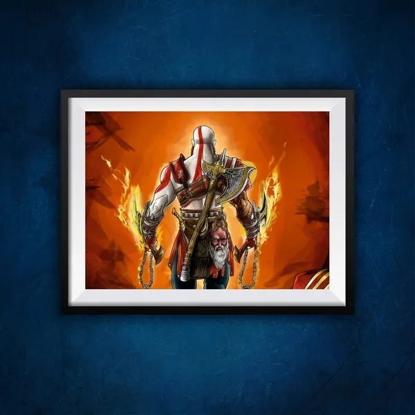 Multicolor_Acrylic_Kratos_God_Of_War_Games_Poster_For_Home_Decor