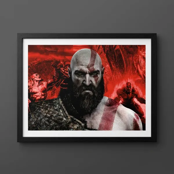 Multicolor_Acrylic_God_Of_War_Flashback_Games_Poster_For_Home_Decor